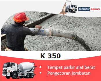 harga beton cor readymix jogja K350